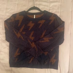Freepeople copper bolt crop sweater EUC
